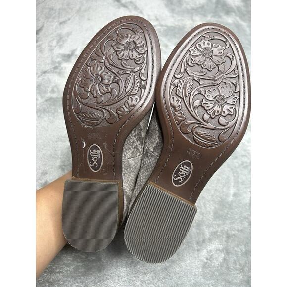 Sofft Womens Leather Slip On Severn Loafers Size 6 Snake Print - Picture 6 of 7